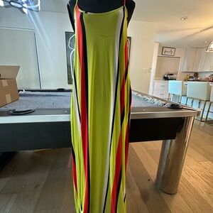Vibrant Striped Maxi Dress